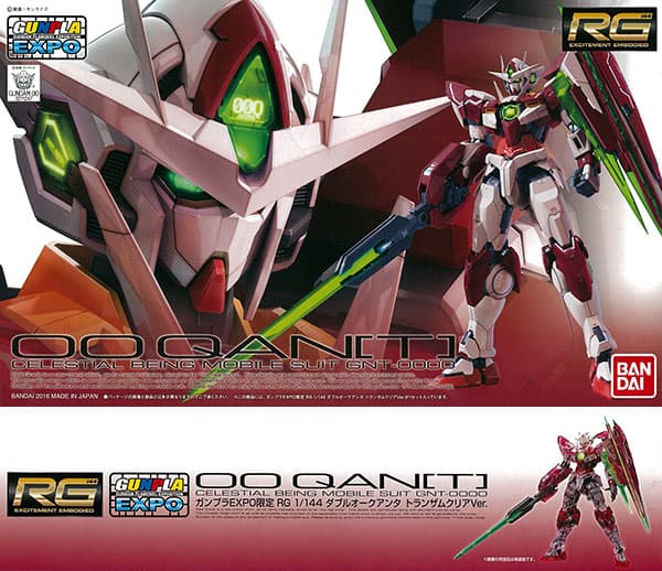 RG 1/144 00 QAN[T] Trans-am Clear Ver. [Gunpla EXPO World Tour Japan 2016 SUMMER Exclusive]