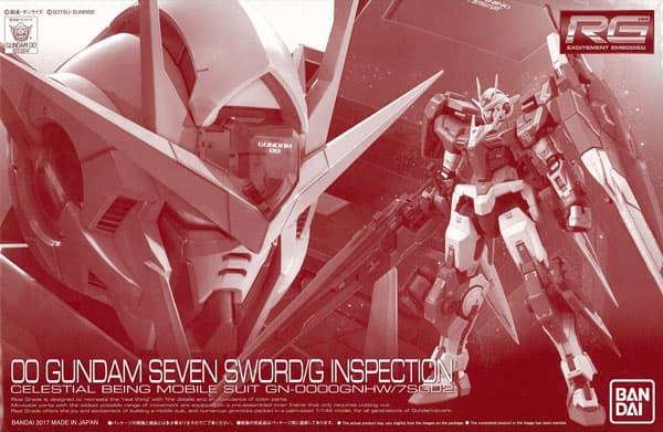 RG 1/144 00 Gundam Seven Sword/G Inspection [Hobby Online Shop Exclusive]