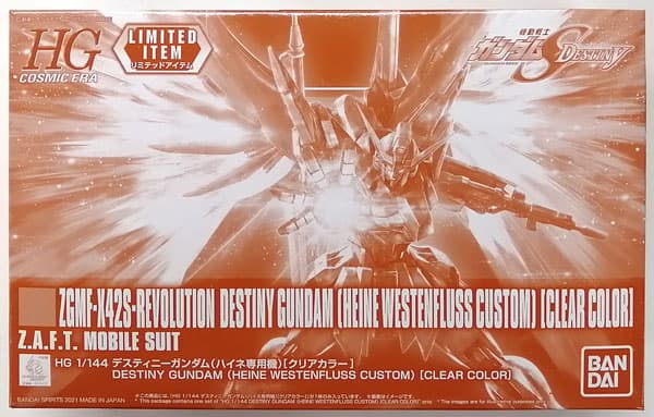 HG 1/144 Destiny Gundam (Heine's Custom) [Clear Color] [Event Exclusive]