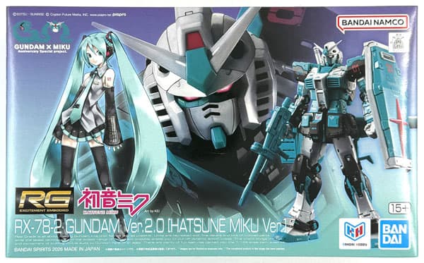 RG 1/144 RX-78-2 Gundam Ver.2.0 [Hatsune Miku Ver.] (Hobby Online Shop Exclusive)