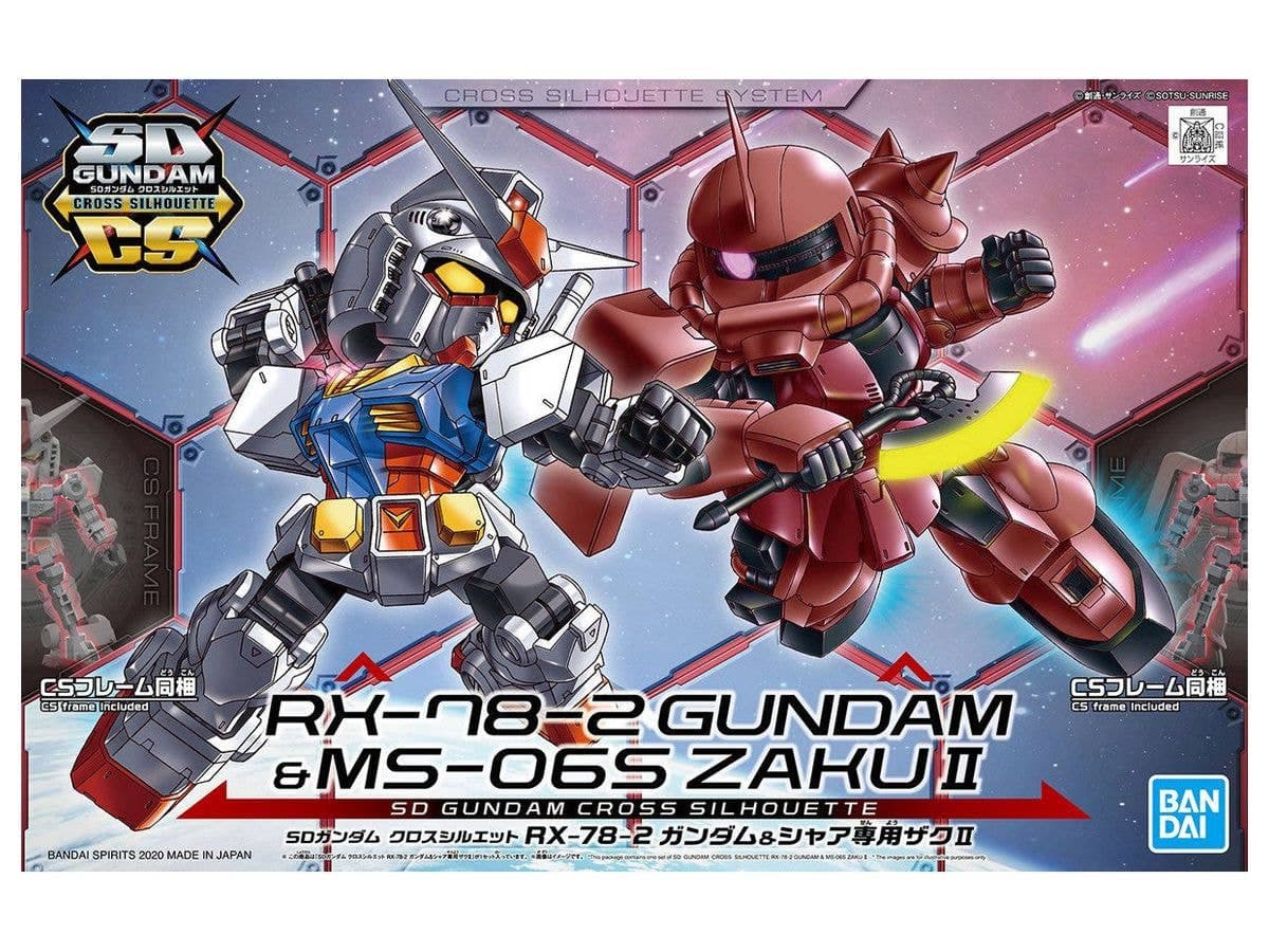 SD Gundam Cross Silhouette RX-78-2 Gundam & Char's Zaku II