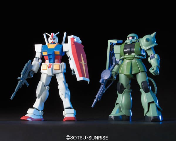 HGUC 1/144 Gunpla Starter Set (1) Gundam vs. Mass Production Zaku
