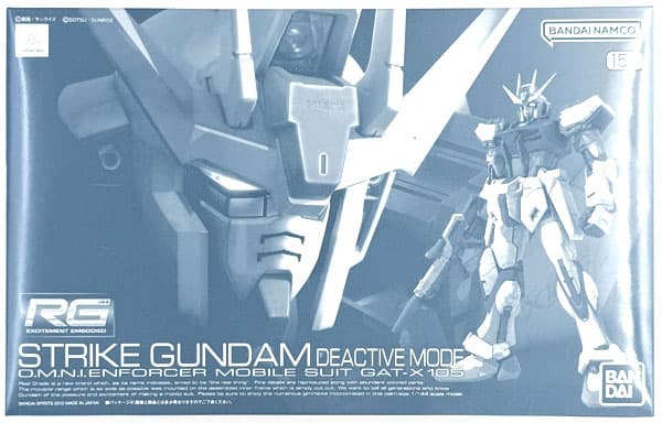 RG 1/144 GAT-X105 Strike Gundam Deactive Mode (Hobby Online Shop Exclusive)